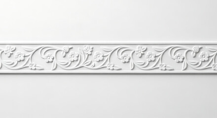 Elegant floral ornamentation decorative border for design and decorative purposes