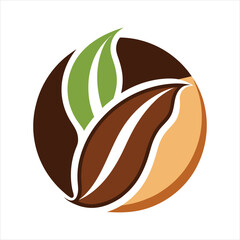 Modern Coffee Bean Icon Template for Brand Identity