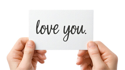 Hands Holding Love You Card: Affectionate Message for Valentine's Day or Anniversary