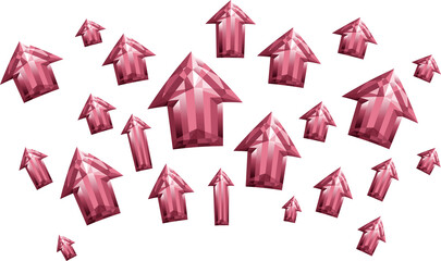 上昇する矢印・拡散