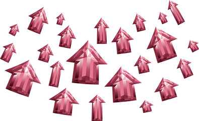 上昇する矢印・集中