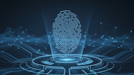 Fingerprint scanning technology with digital background