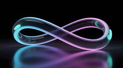 Futuristic 3D Abstract Neon Wave Background