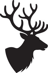 Christmas Reindeer Antler Silhouette – Festive Icon