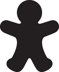 Gingerbread Man Silhouette – Christmas Cookie Icon