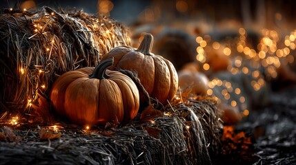 Golden hour pumpkin patch delight