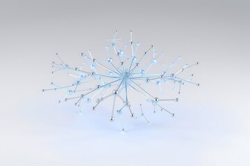 Obraz premium Generative AI Abstract Molecular Network Structure