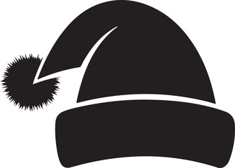 Santa Hat Silhouette – Christmas Accessory Icon