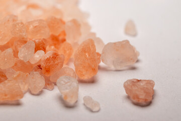 Pink Himalayan Salt Crystals Closeup