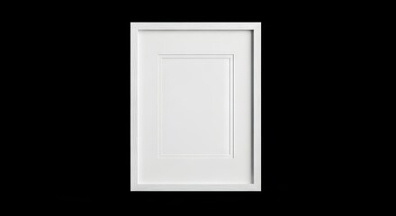 White framed white rectangle on a black background