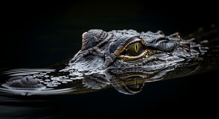 Fototapeta premium Close up of a fearsome alligator or crocodile head with sharp teeth