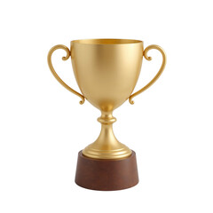 Fototapeta premium Triumph of achievement: Golden trophy symbolizing success against a sleek backdrop