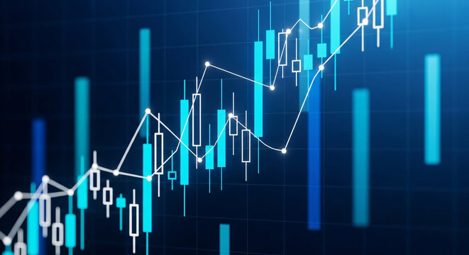 Financial Graph Chart Candlestick Analytics