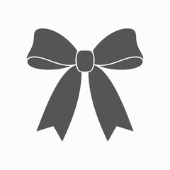 Black ribbon bow, Decorative, Elegant black ribbon bow, Vector silhouette, Minimal,  Holiday decoration, Gift wrapping designs, Graphic Design, Classic, Designers, tie, Simple Ribbon Bow, symbols,