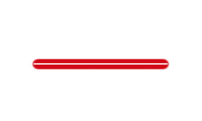 Vibrant red horizontal glow bar. Minimal clean graphic accent with rounded edges and bold color highlight on white background.