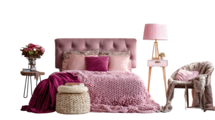 massage table with towels on white background