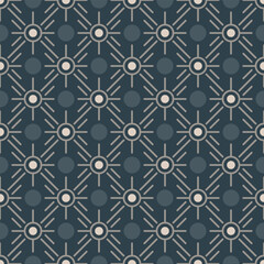 Geometric Style Detailed Sunburst and Circle Repetitive Decoration Abstract Pattern