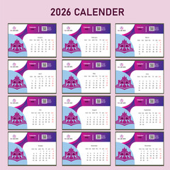 Business Desk Calendar 2026