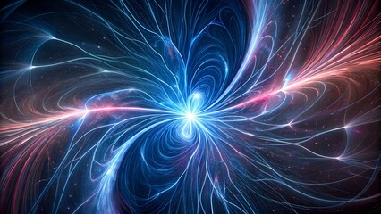 Abstract colorful fractal energy background with glowing lines and futuristic bright patterns