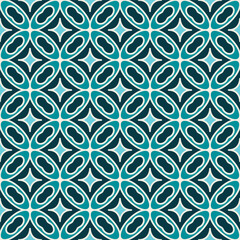 Decorative Vintage Seamless Pattern Design with Oval and Diamond Shape