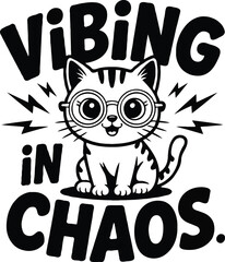 Sarcastic Cat T-Shirt Design | Funny Kitty Quote, Grumpy Cat Humor & Pet Lover Typography