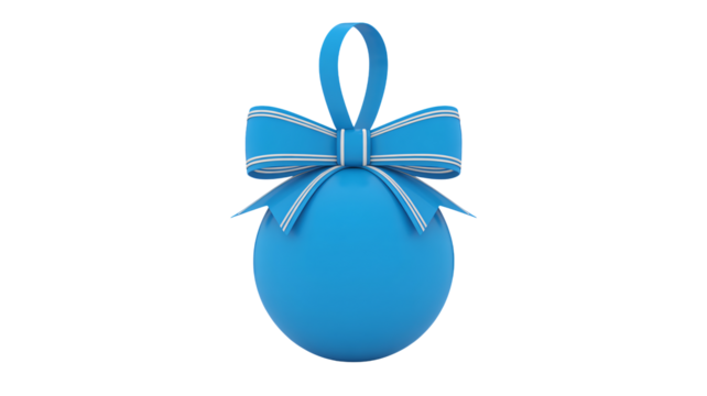 Beautiful blue Easter egg with elegant ribbon bow, perfect for spring holiday designs and festive decorations for Easter celebrations and spring promotions