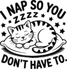 Sarcastic Cat T-Shirt Design | Funny Kitty Quote, Grumpy Cat Humor & Pet Lover Typography