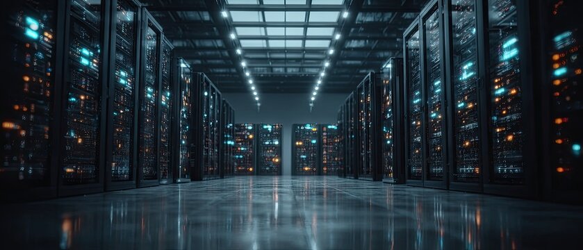 Server racks in a modern data center (1)