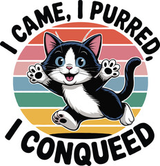 Sarcastic Cat T-Shirt Design | Funny Kitty Quote, Grumpy Cat Humor & Pet Lover Typography