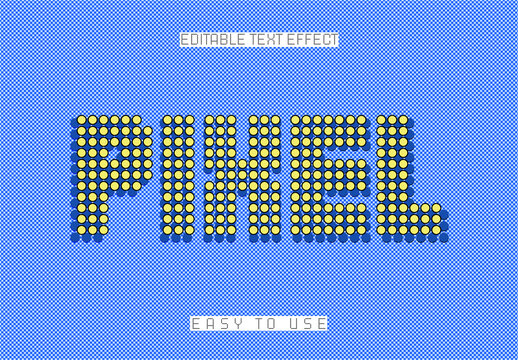 Pixel Dot Matrix Text Effect Template
