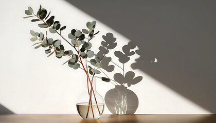 Contemporary studio composition featuring everyday object and crisp sunlight, elegant shadows across wall and floor, soft gradient background, copy-space friendly