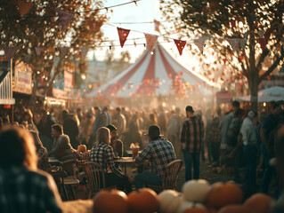 Obraz premium Outdoor Autumn Festival Gathering