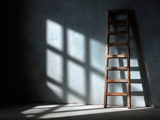 Ladder shadow prison bars symbolize freedom lighting symbolism