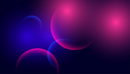 Abstract Neon Glow Background – Futuristic Gradient Light Spheres Design