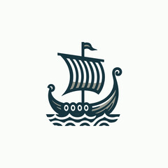 Viking Ship Logo