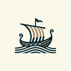 Viking Ship Logo