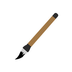 Paint Brush Digital Art Isolated on Black Background for Creative Projects