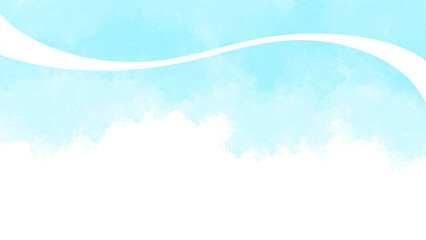 かぶせる半透明の装飾波1本ライン水色