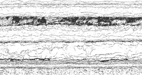 Black and white abstract horizontal lines and textured bands background pattern