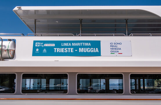 Ferry on the Trieste-Muggia Maritime Line