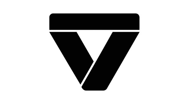 Abstract black triangle shape