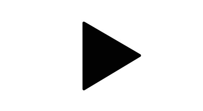 Black play button triangle