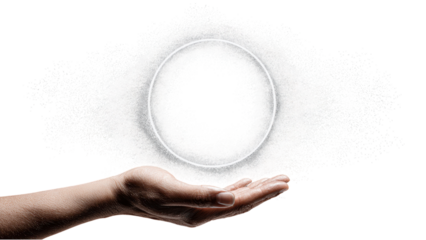 Hand Holding Glowing Orb - Magic and Mystery