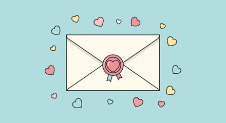 Envelope Sealed with Love - A Heartfelt Message Surrounded by Affection.
