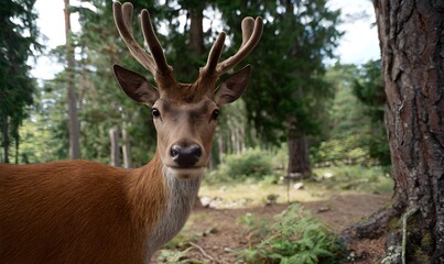 Wild red deer