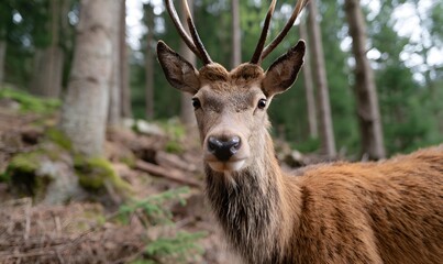 Fototapeta premium Wild red deer