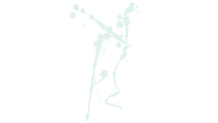 Soft Mint Green Drip Brush Stroke