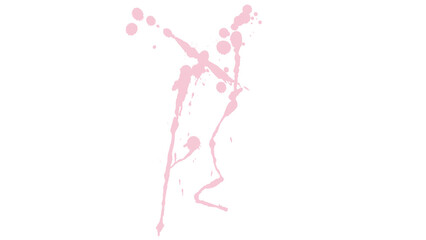 Soft Pink Drip Brush Stroke