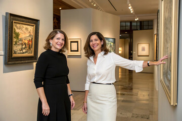 portrait of two female art gallery