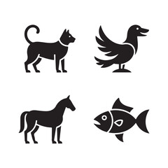 Christmas Silhouette Icon Set | Bold Black Vector Icons | Minimal Stencil Holiday Design